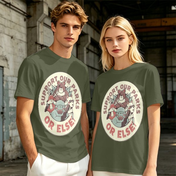 Support Our Parks Or Else Wildlife Graphic T-Shirt