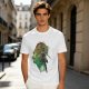 Olive Anime Graphic T-Shirt With Warrior And Giant Artwork