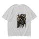 Olive graphic t-shirt with grim reaper and 'You Got Plans?' print