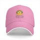 Black baseball cap with crying yellow duck and rainbow graphic
