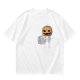 Olive Green T-Shirt with Halloween Jack-o'-Lantern and Skull Print