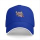 Black Baseball Cap With Cute Warrior Cat Graphic Design
