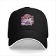 Black baseball cap with local monsters blood donation graphic print