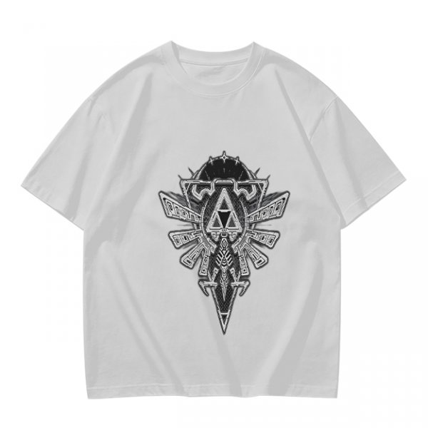 Olive Green T-Shirt With Detailed Fantasy Crest Graphic