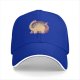 Black Baseball Cap With Cute Taco Dinosaur Graphic Print