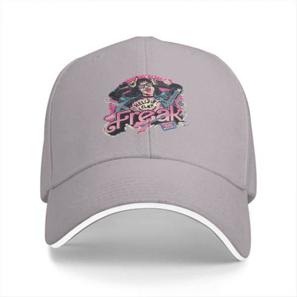 Black baseball cap with Hellfire Club The Freak graphic print