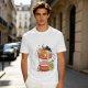 Olive T-Shirt with Capybara in Cup Noodle Graphic Print