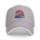 Black Baseball Cap With Playful Sushi Character Art Print