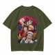 One Piece Straw Hat Luffy, Kid and Law Graphic Print T-Shirt