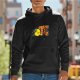 Black Hoodie with Apple Pi Pie Graphic Design