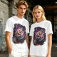 Olive T-shirt with One Piece Roronoa Zoro Three Sword Style Print