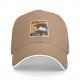 Black baseball cap with raccoon 'Wash Your Hands Before Touching Trash' print