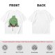 Oversized Army Green T-Shirt With Muscular Frog Lifting Dumbbells Print