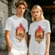 Olive T-Shirt Featuring Calcifer The Fire Demon Artwork