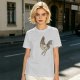 Olive Green T-Shirt With Vintage Rooster Graphic Print