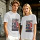 One Piece Luffy and Shanks Christmas Themed Graphic T-Shirt