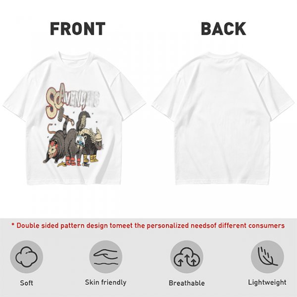 Olive Green T-Shirt With Superhero Animal Squad Graphic Print