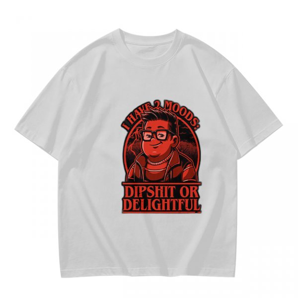 Olive Graphic T-Shirt With 'I Have 2 Moods: Dipshit Or Delightful' Print