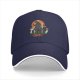Black Baseball Cap with Godzilla City Destruction Sunset Art