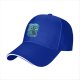 Black Baseball Cap With Turquoise Ancient Wise Man Face Art Print