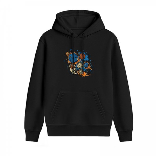 Black Hoodie With Splatter Dice Graphic For Tabletop Gaming Fans