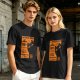 Olive T-Shirt with Cat-Themed Rock Band Concert Poster Print