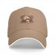 Black baseball cap with d20 skull and floral fantasy print