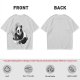 Olive T-Shirt With Panda Eating Ramen Graphic Print