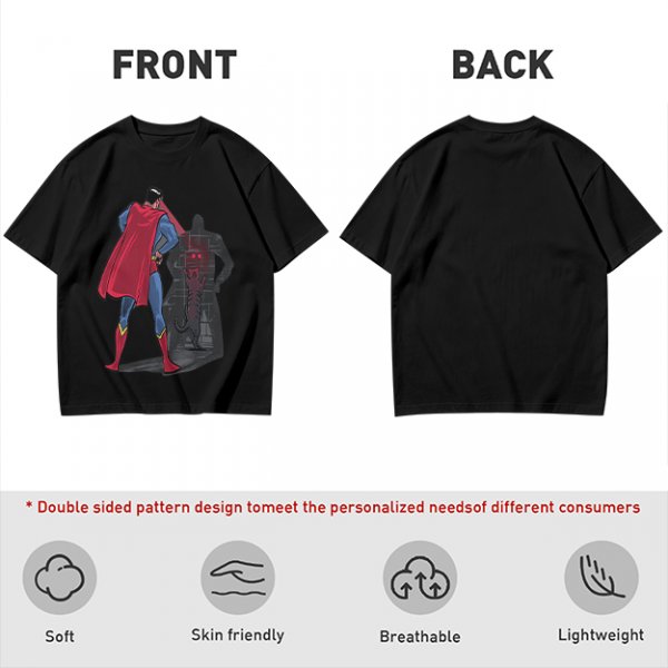 Olive T-shirt with Superman Laser Eyes Art Print