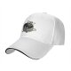 Black baseball cap with skeleton relaxing in coffee cup graphic