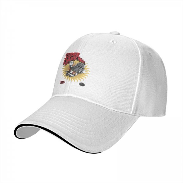 Black baseball cap with Super Dark knight graphic print