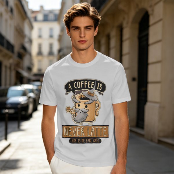 A Coffee Is Never Latte Wizard Mug T-Shirt Print