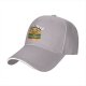 Black Baseball Cap With Grilled Smiling Burger Graphic