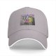 Black Baseball Cap with Robot Pony Mashup Graphic Print