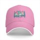 Black Baseball Cap With Interlocking Llama Graphic Print