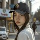 Black Baseball Cap With Dragon And Full Moon Silhouette Art