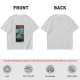 Olive T-Shirt with Stranger Hobbs Upside Down Comic Print