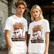 Olive graphic t-shirt with nervous white cat and 'All of my systems are nervous' text