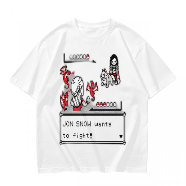Jon Snow wants to fight Game of Thrones Pokemon style graphic tee