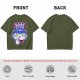Olive T-Shirt With Patriotic Cat 'I Want You Right Meow' Print