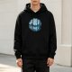 Black hoodie with forest spirit kodama graphic print