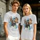 Olive T-Shirt With Elemental Bender Artwork Print