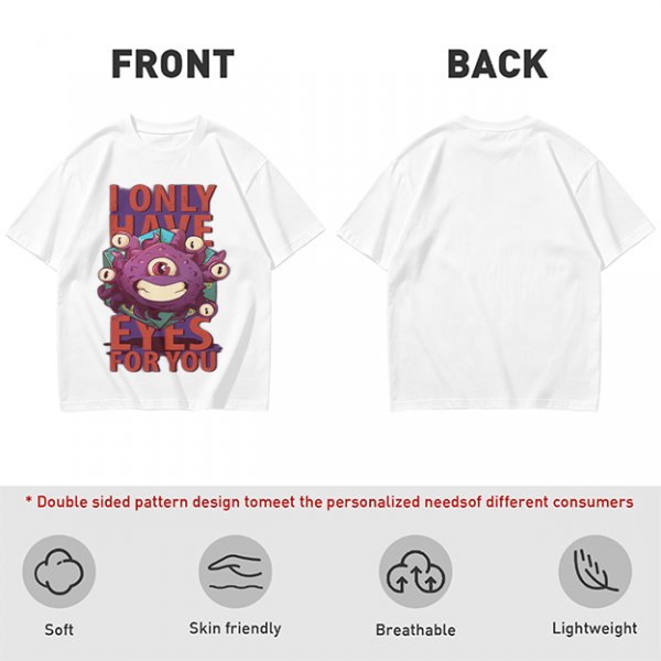 Olive T-Shirt With Beholder Monster 'I Only Have Eyes For You' Print