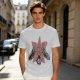 Olive Green T-Shirt With Starfish Monster Rock Hand Print
