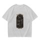 Olive Green T-Shirt with Purranormal Cat Skeleton Tarot Art