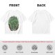 Olive T-shirt with Green Dragon and Samurai Warrior Graphic
