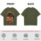Olive Halloween Trick or Treat Skull Jack-o'-lantern Graphic T-Shirt