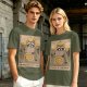 Raccoon Wheel of Fortune Tarot Pizza T-Shirt