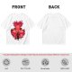 Olive Anime Graphic T-Shirt With Spiky Red Haired Character Art