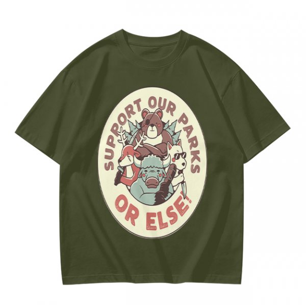 Support Our Parks Or Else Wildlife Graphic T-Shirt